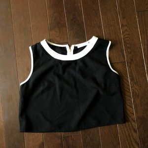 outlined cropped blouse